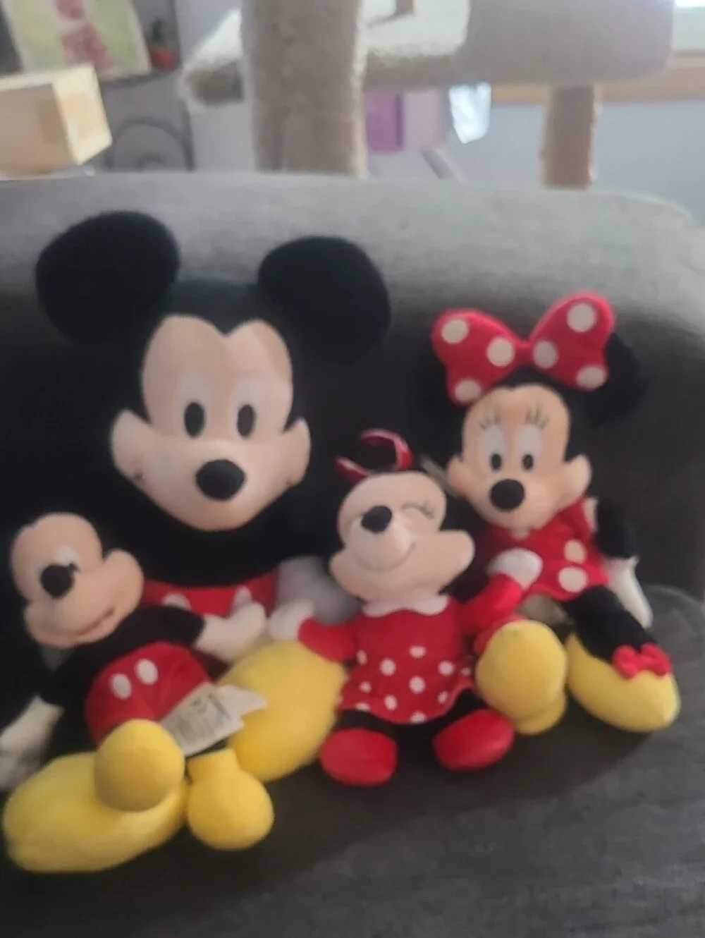 Disney Mickey & Minnie Plush Bundle - Black, Red, Yellow, Cream
